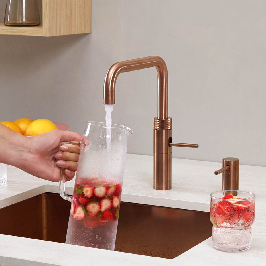 Copper boiling water tap