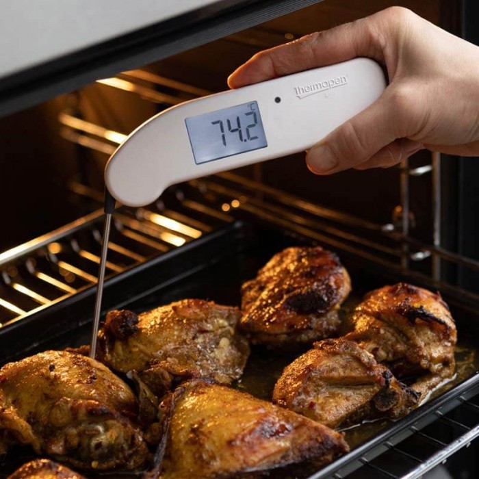 Thermapen measuring oven temperature