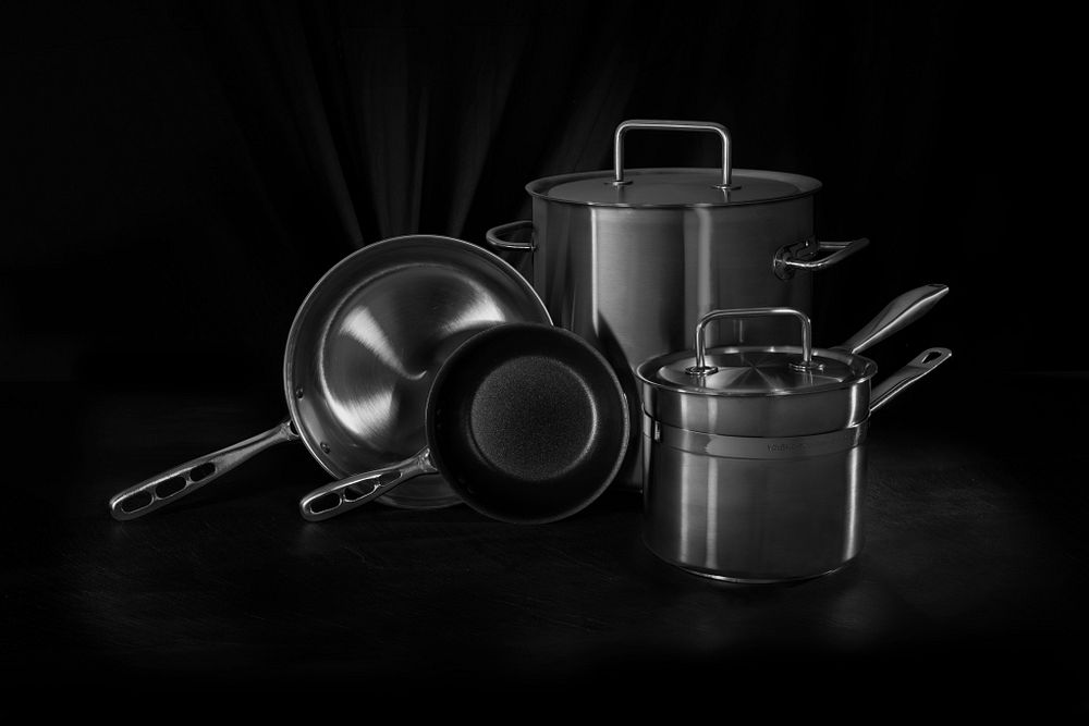 Assortment of pans and pots